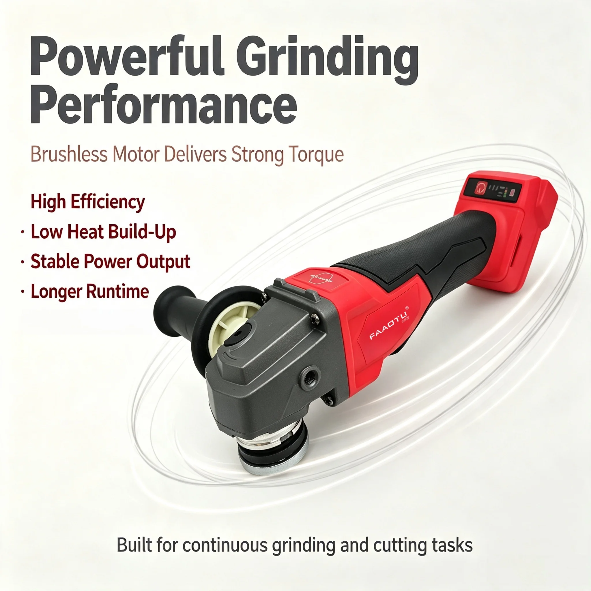FAAOTU Cordless Grinding Tool Same Feature & Look As MWQ Brushless Angle Grinder Suitable for MWQ 18V battery NO battery