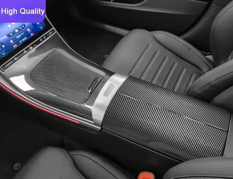 

Для Mercedes Benz C Class W206 2022 2023 2024 Автомобильный центральный ящик для хранения, раздвижная панель, подлокотник, накладка, задняя рамка для выпуска воздуха