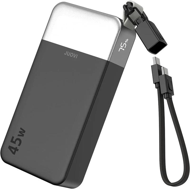 JUOVI 20000mAh 45W Portable Charger Power Bank Fast Charging PowerBank with PD 3.0 & QC 4.0 for Samsung S26/25/24 iPhone 17/16/15/14/13 Series
