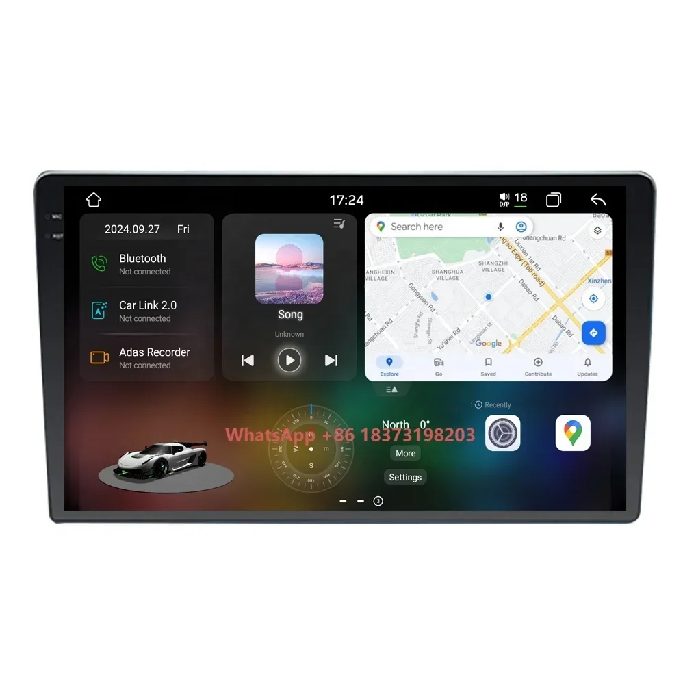 3D Real-time Dynamic Driving UIS 7870 12+256GB 2K Screen Android Car Radio GPS Navigation 9/10 Inch Universal Host