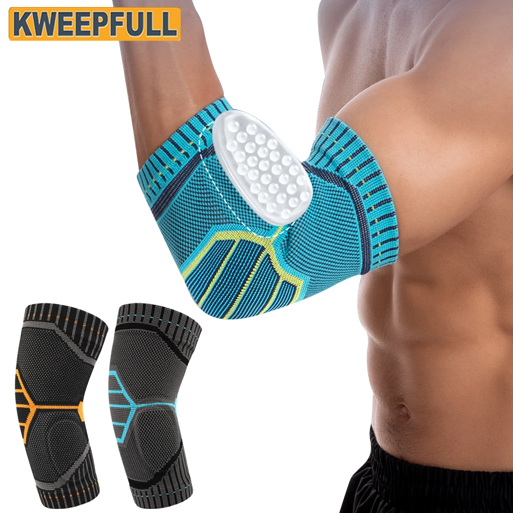 1PCS Targeted Compression Sports Elbow Brace for Men & Women- Elbow Support with Gel Pads, Pain Relief, Lightweight & Durable
