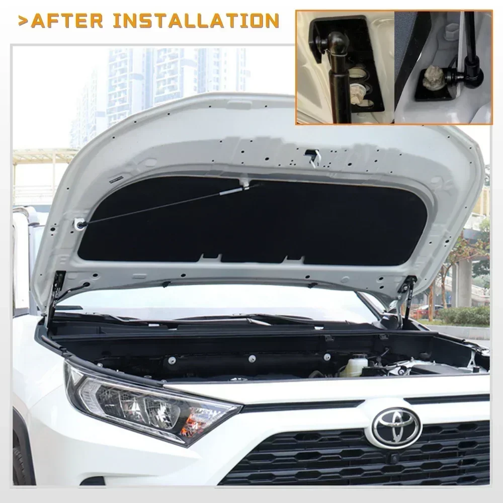 Qty(2) Hood Struts for Toyota RAV4 RAV-4 XA50 2019-2024 Front Engine Bonnet Gas Springs Lift Supports Shock Absorbers Dampers