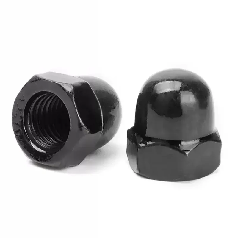 Hex Cap Nuts M3 M4 M5 M6 M8 M10 M12 M14 M16 M18 M20 Black 304 Stainless Steel Dome Cap Acorn Nut Metric Blind Nut for Decorative