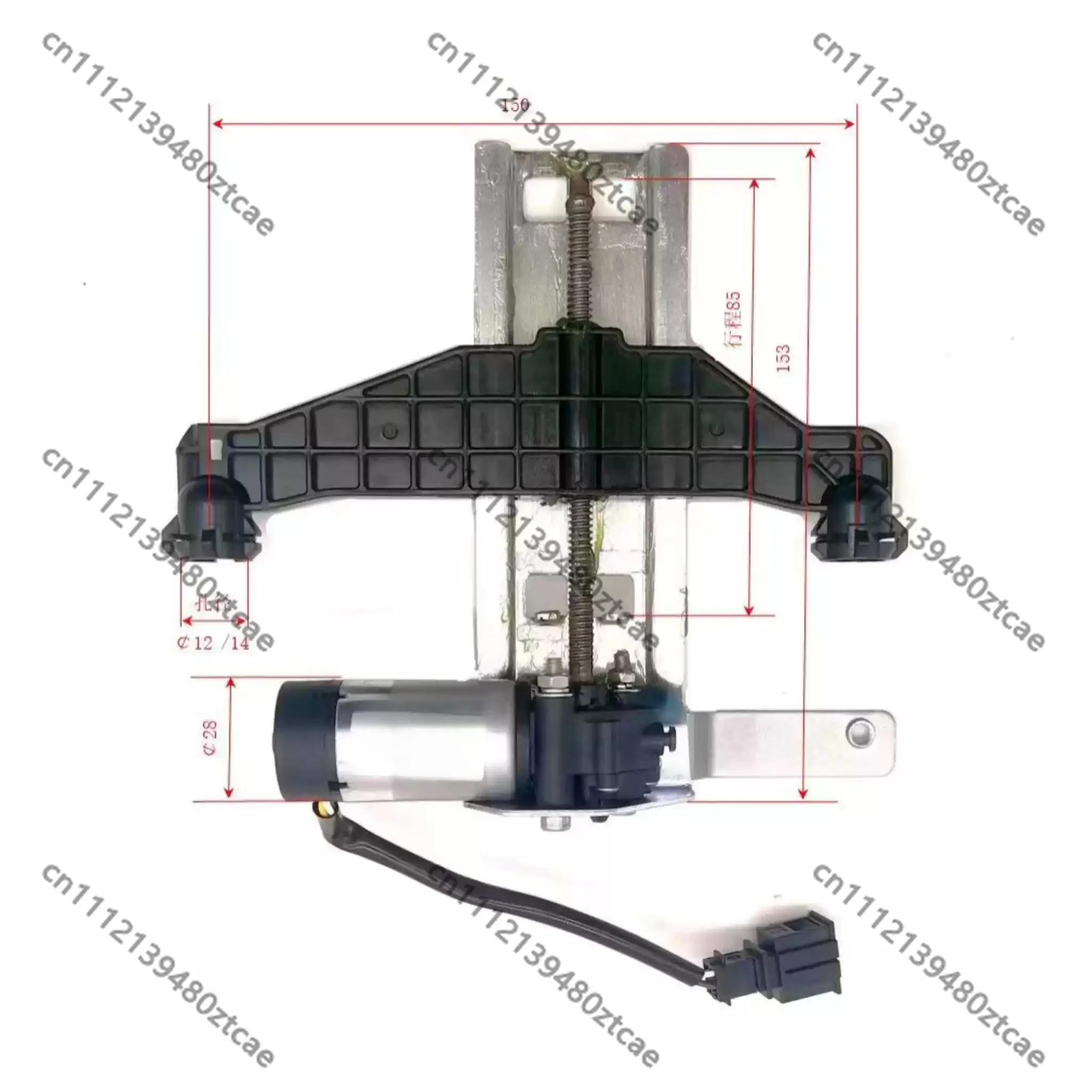 4Pin Memory Headrest Lift Mechanism Screw Length 115MM 85MM Stroke Car Electric Seat Headrest Adjustment Motor