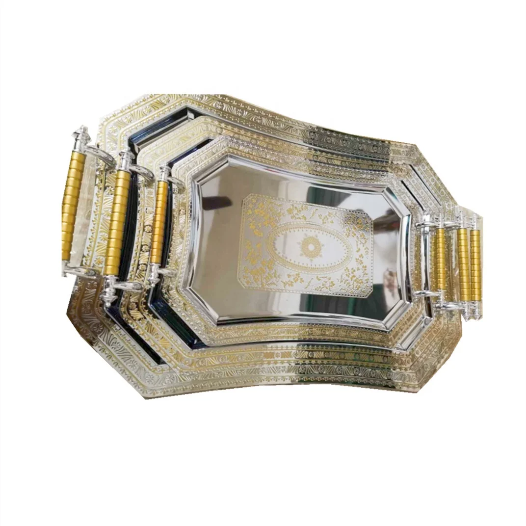 

3 PCS Stainless Steel Rectangular Tray