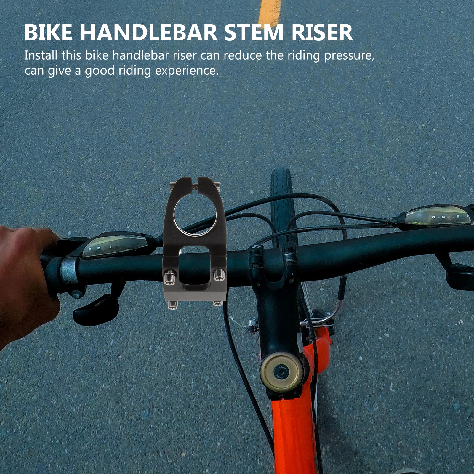 

Bike Handlebar Stem Riser Extension Aluminium Alloy Mount for Mountain Road Bike Elevated Bar Comfort Riding Experience Gift