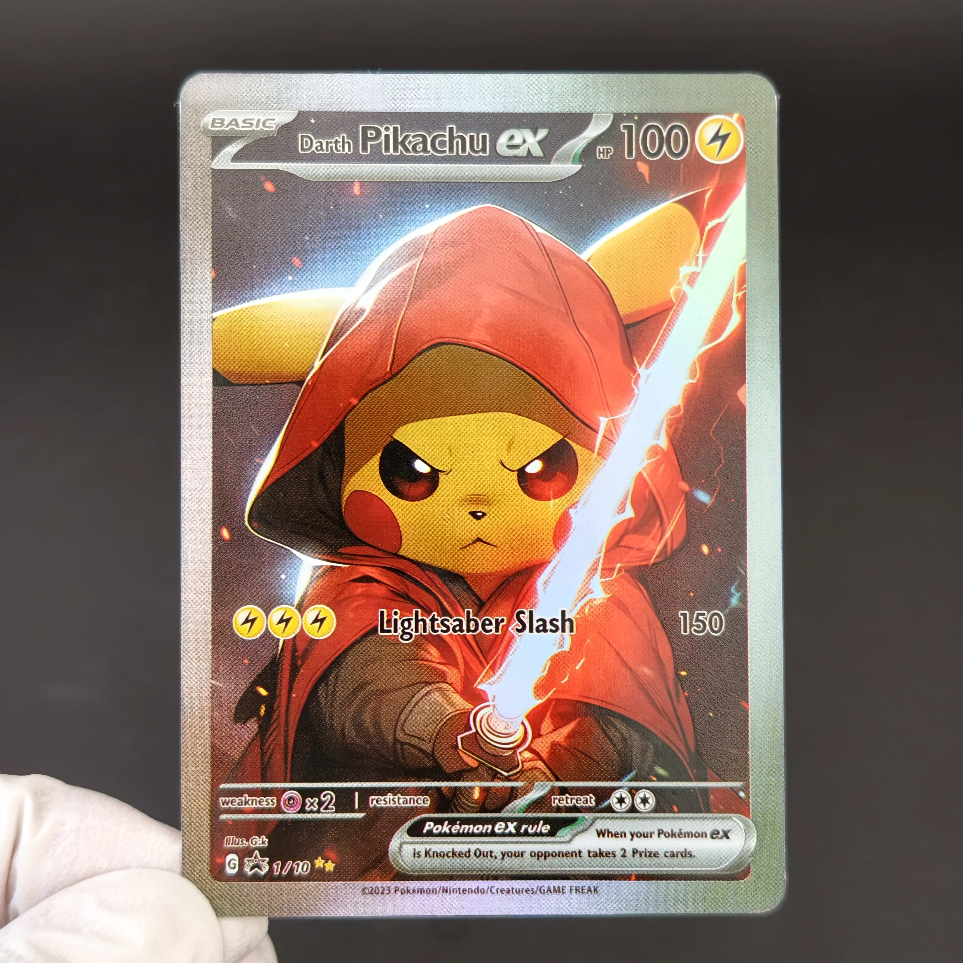 Proxy TCG Card PKM Darth Jedi EX Rainbow Holo Cards Advanced DIY Self Made Single Card Classic Game Anime Cards Gift