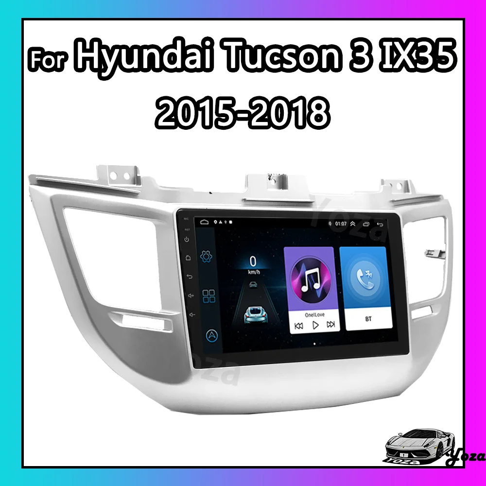 Yoza Carplay Car Radio For Hyundai Tucson IX35 2015-2018 Android Touch Screen Multimedia Player GPS Navigation Stereo 4G Wifi