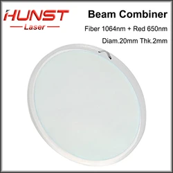 Hunst 1064nm Fiber Laser Beam Combiner Lens Diameter 20mm Beam Combining Lens Red Light for Marking Machine Optical System