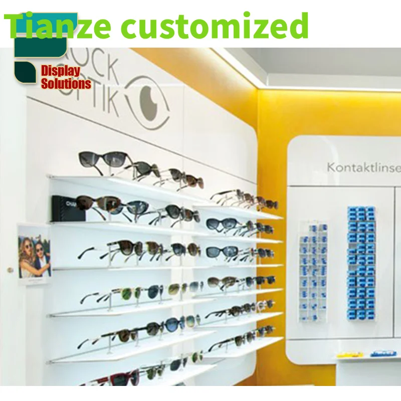 Customized-High-end Glasses Shop Display Furniture Eyeglass Display Cabinet Shelves Modern Optical Showroom Design