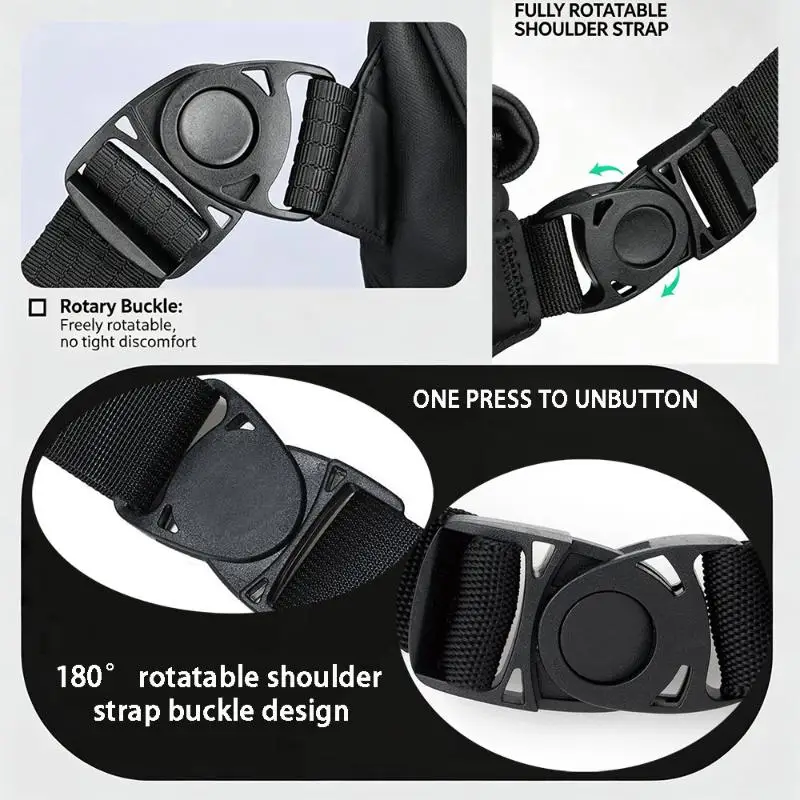 10 Pcs Various Sizes Black Center Release Buckle Belt Buckle For Backpack Straps Webbing Strapping