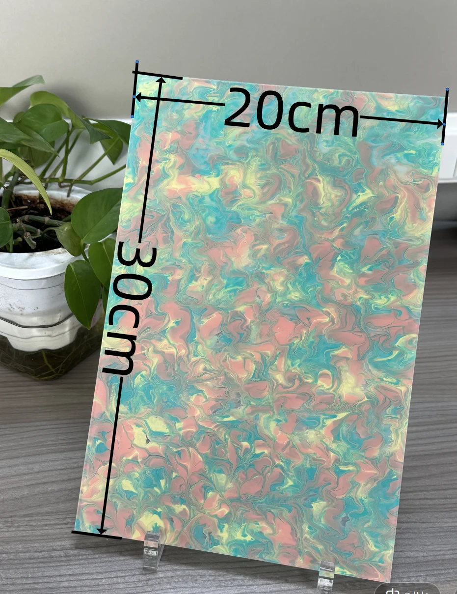 Flower color acrylic sheet 3MM thick 12*8 inches for home decorations crafts jewelry, and other materials