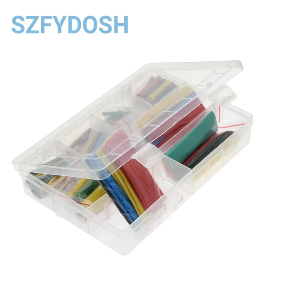 

328/140/127/530PCS Heat Shrink Tubing Wire Cable Wrap Assortment Electric Insulation Tube Kit 5 Color 8 Size