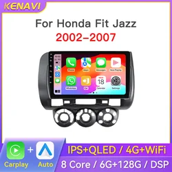2Din Android Car Stereo Radio For Honda Fit Jazz City 2001-2008 Multimedia Player Navigation GPS Carplay Auto No DVD With Screen