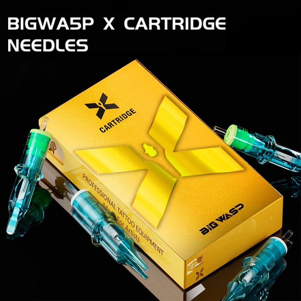 

Boutique 20 Pcs/Box BIGWASP Tattoo Cartridge Needles RL Round Liner Disposable Sterilized Safety Tattoo Needle Tattoo Supplies