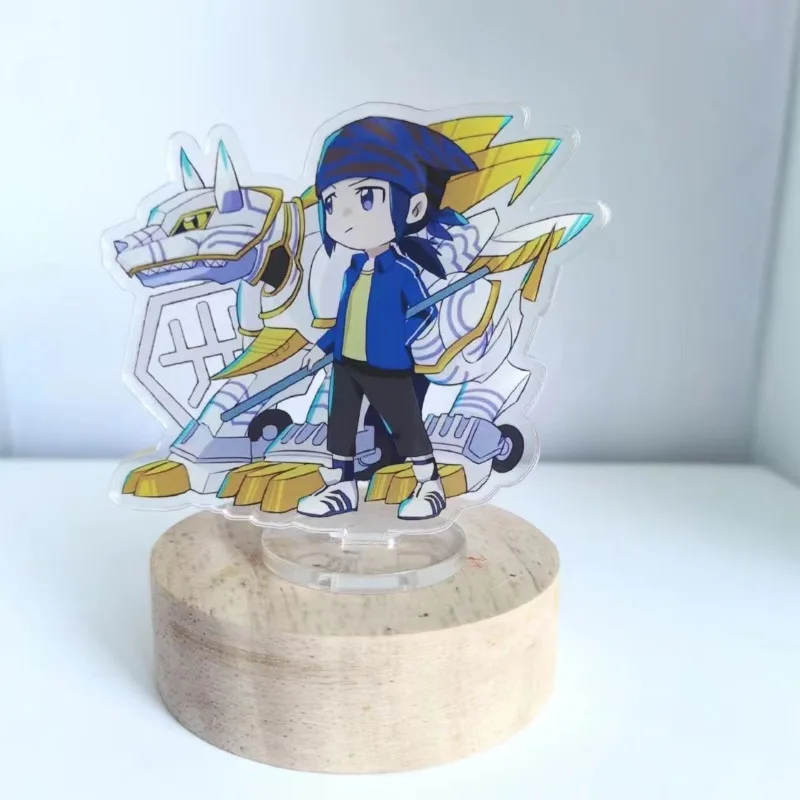 Digimon Adventure Wolfmon Angewomon anime periférico Q versión transparente acrílico decoración de escritorio adornos regalo de amigo