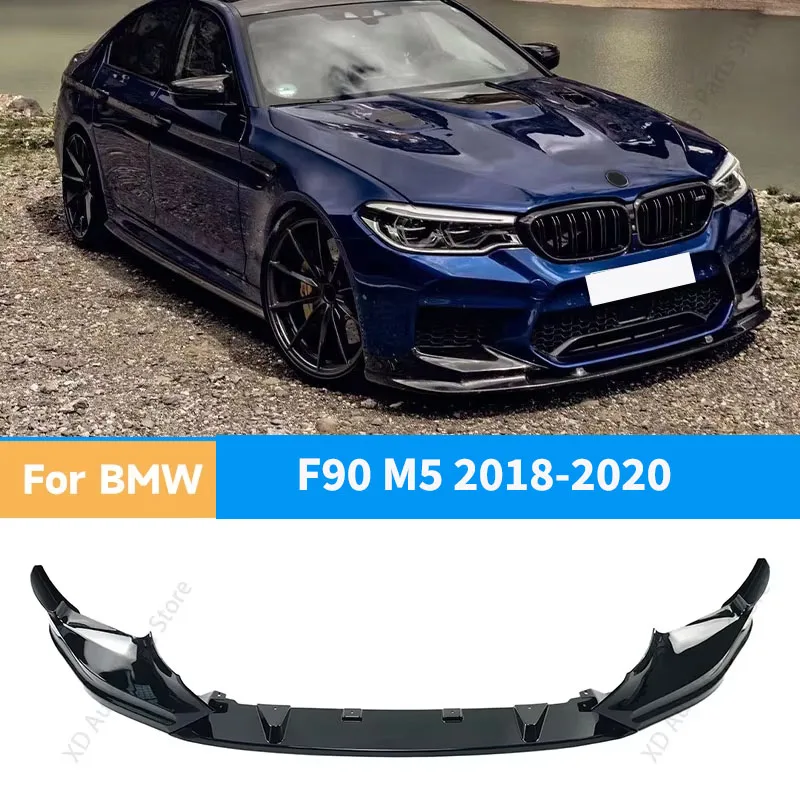 Front Bumper Lip for BMW F90 M5 2018-2020 Car Accessories Decorate Spoiler Splitter Diffuser Car Accessories Lower Guard