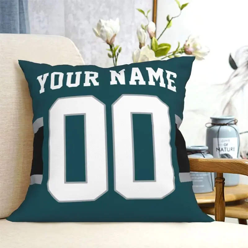 Custom Philadelphia Name & Number Football Personalized Pillowcase, Football Gifts for Football Fan Son Grandson Friend Coworker