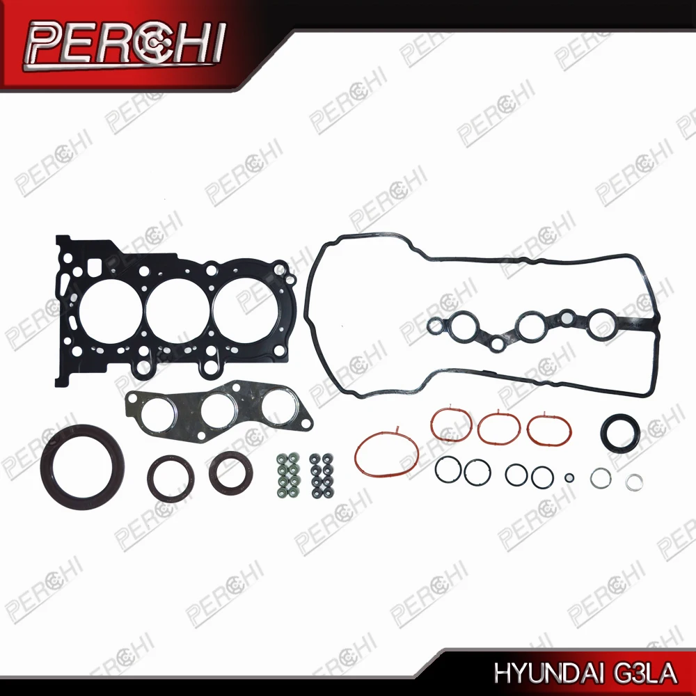 For HYUNDAI KIA G3LA Engine Metal Head Gasket Kit Full Set HB20 i10 I (PA) PICANTO II 1.0 Flex 2011-2017 OEM 20910-04A01