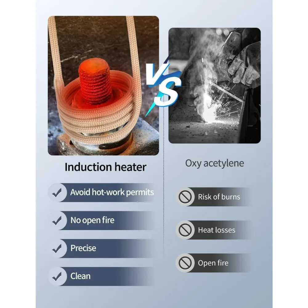1200 W 110 V magnetisches Induktionsheizungsset zum Entfernen von Bolzen und Schrauben mit 4 Ersatzspulen