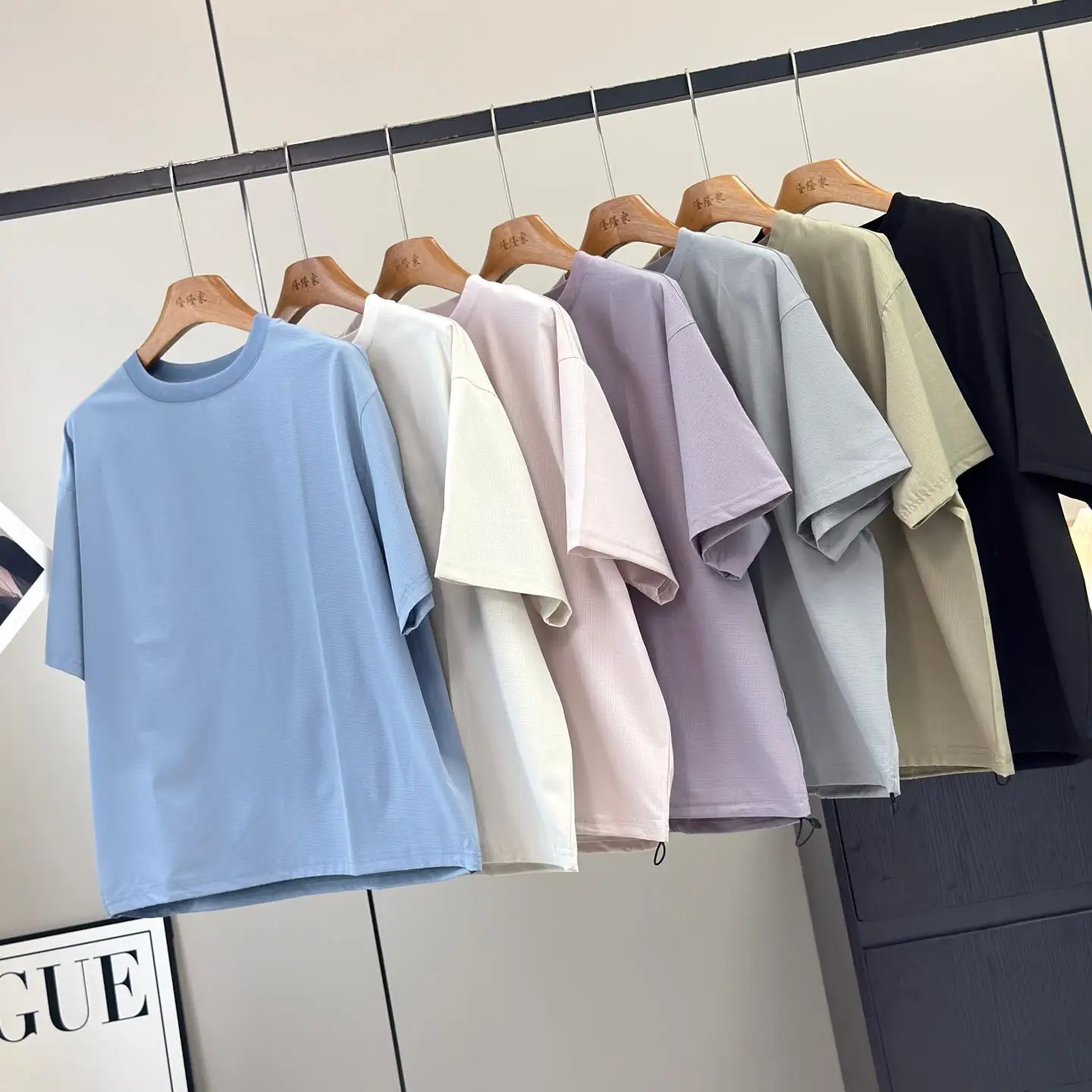 Lightweight Breathable Outdoor Short Sleeve T-Shirt Unisex Loose Fit Quick Dry T-Shirt Women's Style round Neck Drawstring Hem