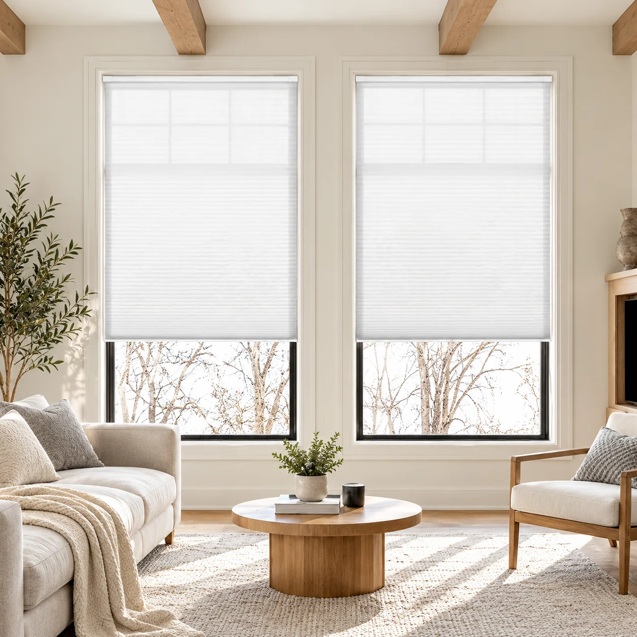 1 Panel Honeycomb Blinds No Drilling Solid Pleated 50% Blackout Curtains For Home Office Bedroom Living Room Kitchen