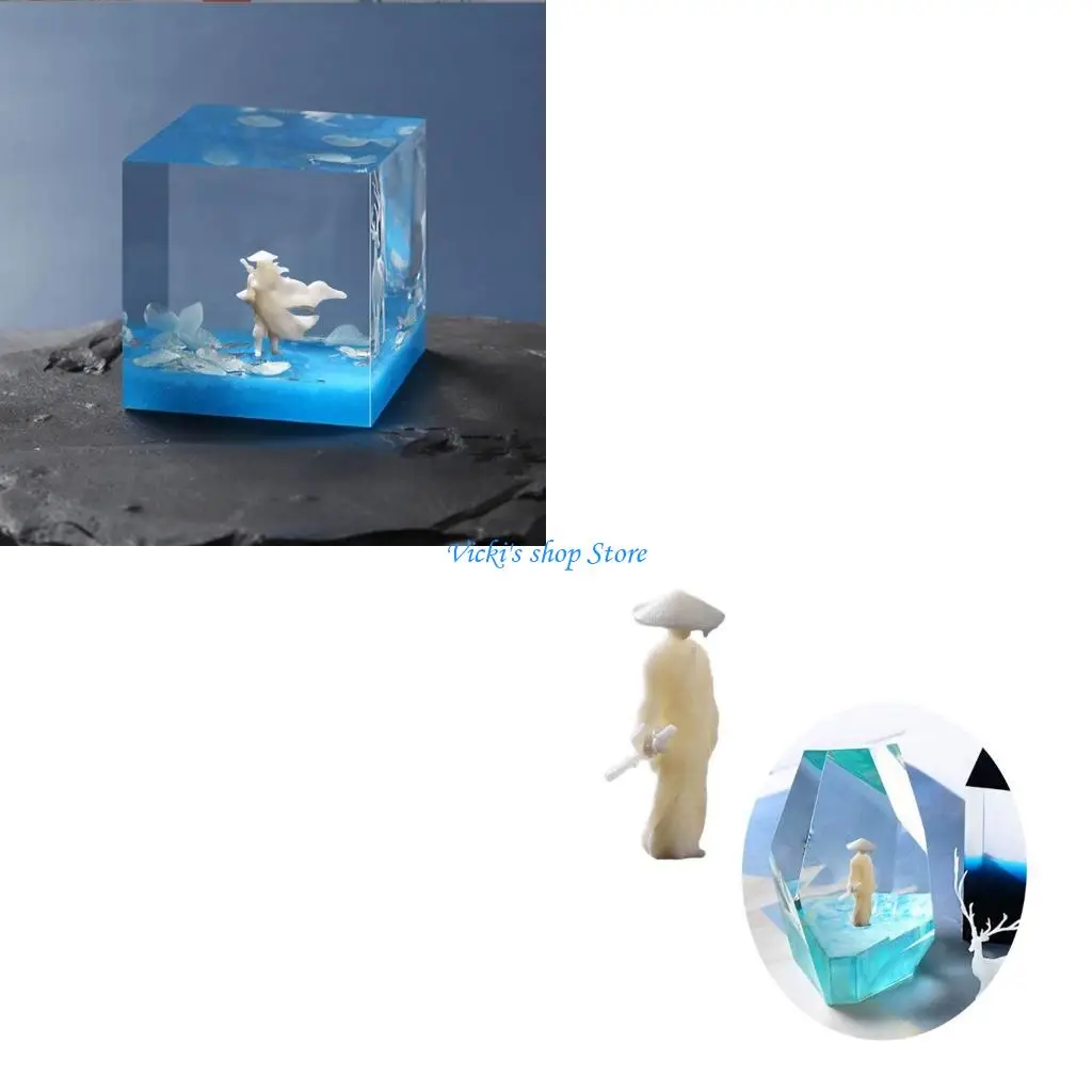 

Handcrafted Resin Statuettes Mold Perfect Slicone Moud for Enthusiasts of Ancient Martial Arts and Miniature Landscaping