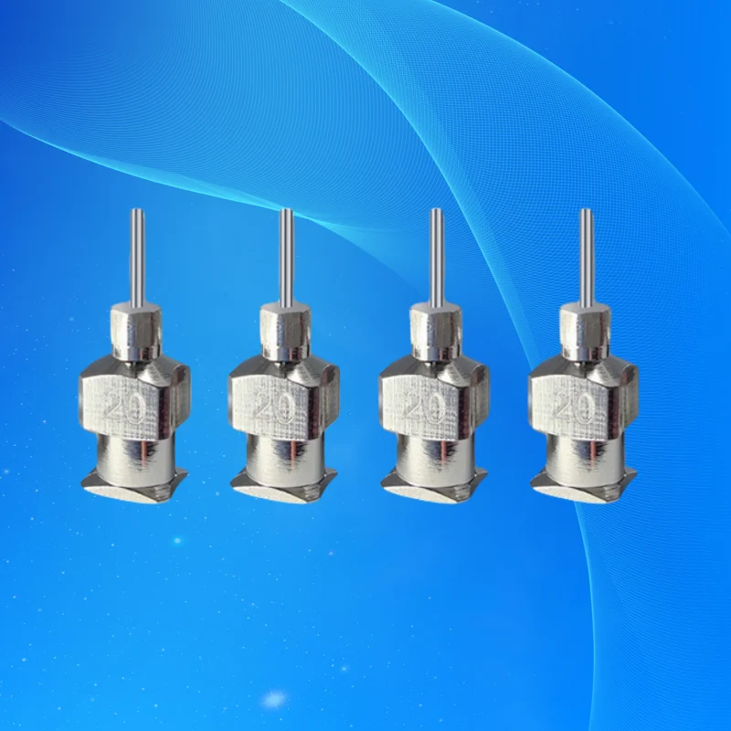 Free Shipping Quality Stainless Steel 12 Pcs 20G 1/4'' Tube Length Blunt All Metal Dispensing Syringe Needle Tips
