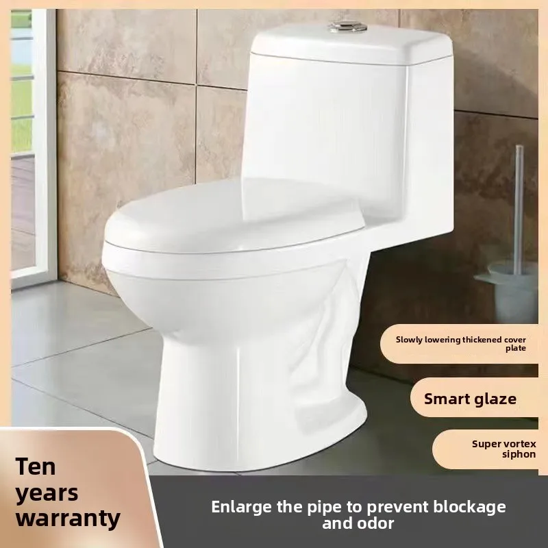 

Household flush toilet Small apartment siphon toilet Ceramic silent water-saving deodorant