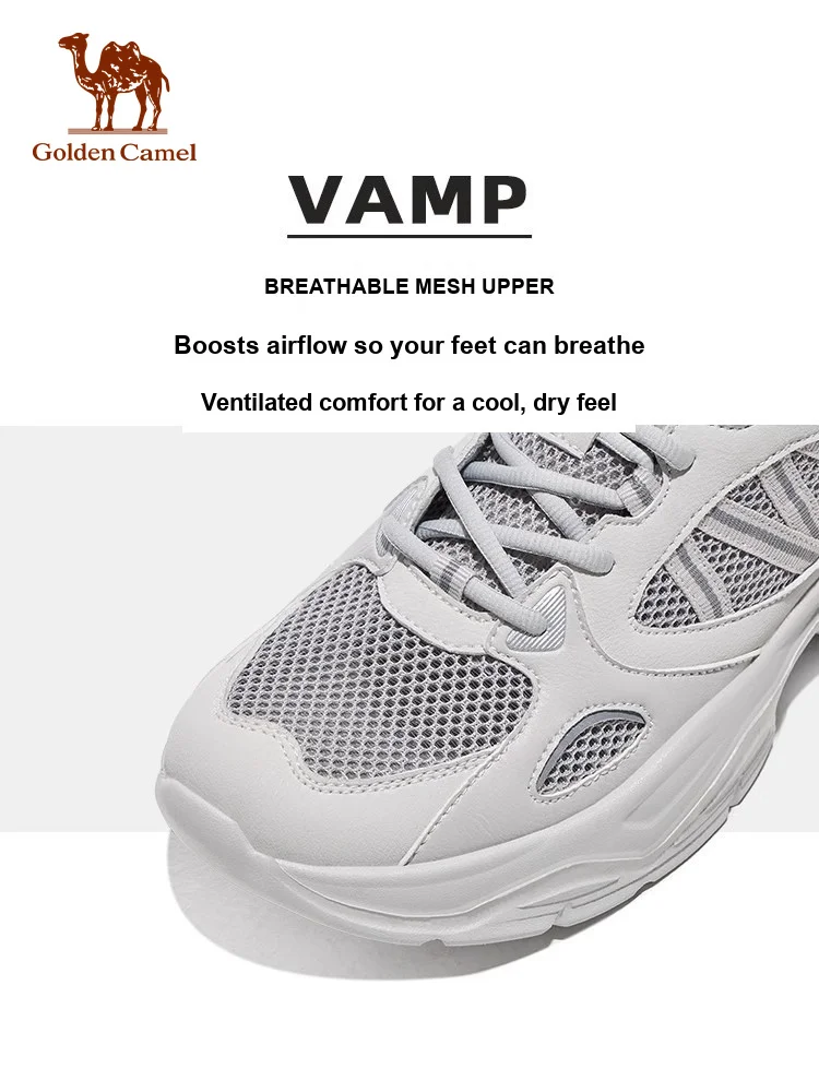 Golden Camel Men's Sneakers 2026 Autumn New Lightweight Breathable Street Casual Shoes Sport Mesh Trainers Athletic Running Shoe