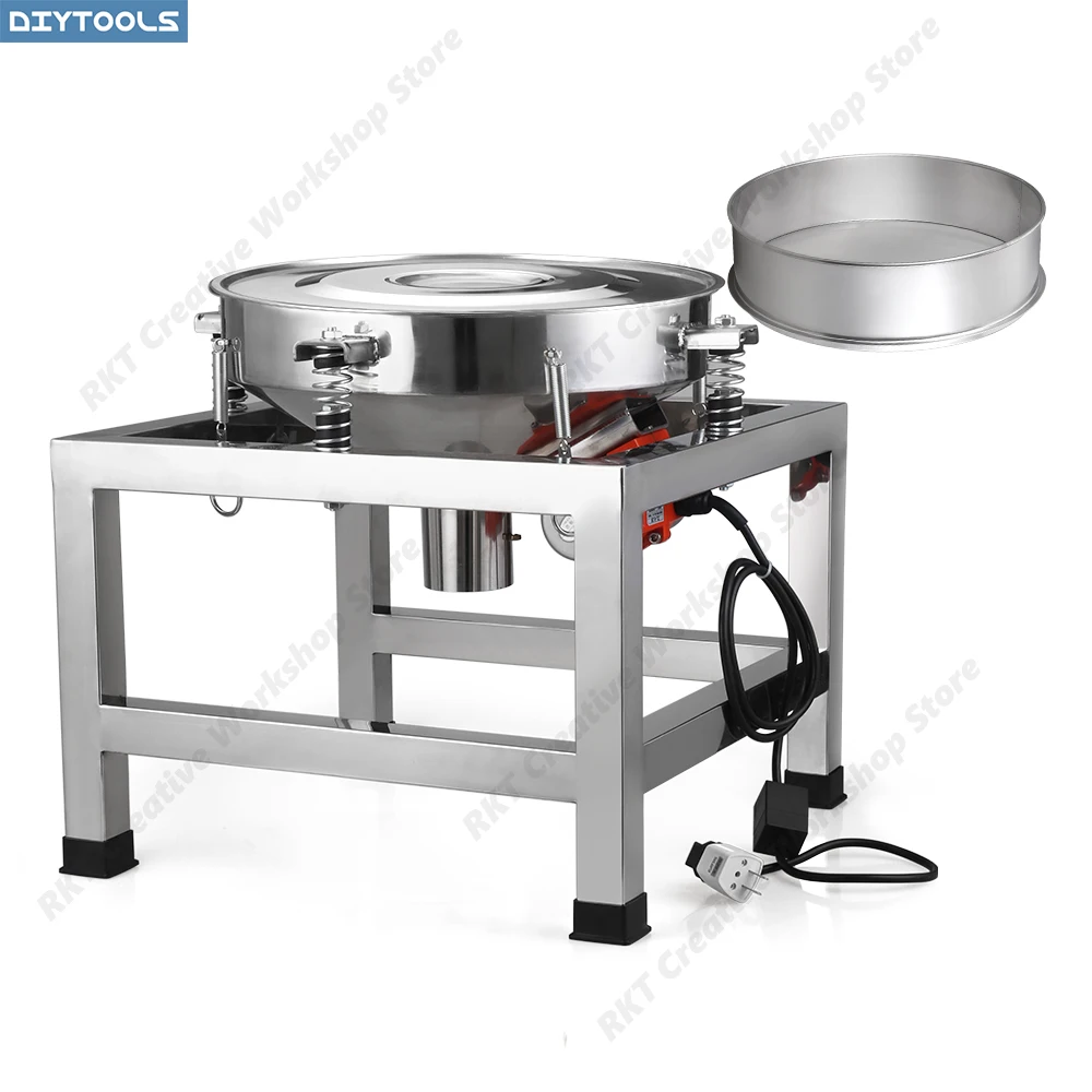 Filtering Screening Selection Machine Vibrating Sieve Stainless Steel Flour Liquid Motorized Powder Mini 40x40cm Agricultural Ma