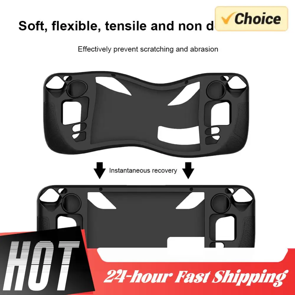 

Силиконовый защитный чехол для консоли с противоскользящим покрытием и складной подставкой, сменные аксессуары для Steam Deck