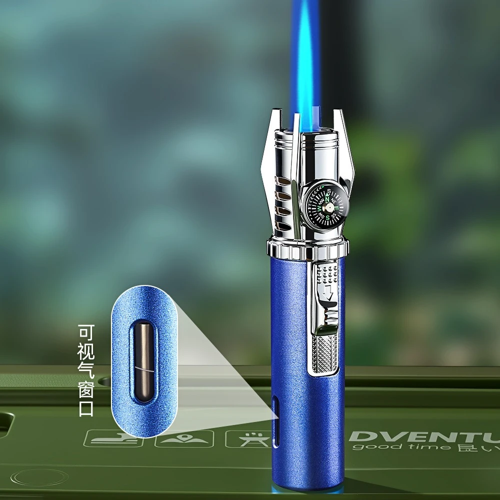 Pistolet de pulvérisation gonflable Compact et multifonctionnel, coupe-vent, avec boussole, briquet d'urgence pour la survie à l'extérieur des fenêtres cassées