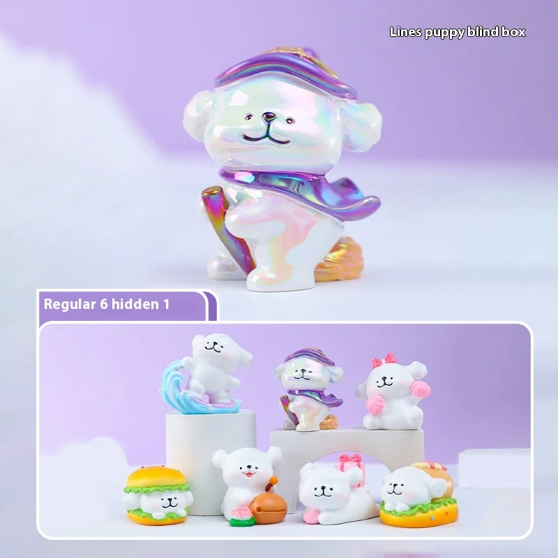 New White Puppy Blind Box Creative Children'S Toy Gift Small Ornaments Desktop Decoration Resin Creative Gift Toy Wholesale