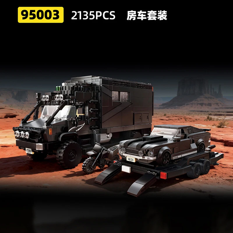 New 95003 2135pcs MOC RV Building Blocks Model Sports Cars and Trucks Bricks Assembling DIY Toys for Children Birthday Gift Set