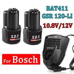 3000mAh For Bosch 10.8V 12V Battery For Bosch Li-ion Batteries BAT412A BAT414 BAT411 BAT412 D-70745 2607336014 BAT420 GSR 120-LI