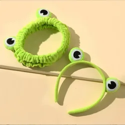 Korean Kawaii Frog Head Band Cute Makeup Plush Elastic Headband for Girls Headwear Kids Women Hair Accessories