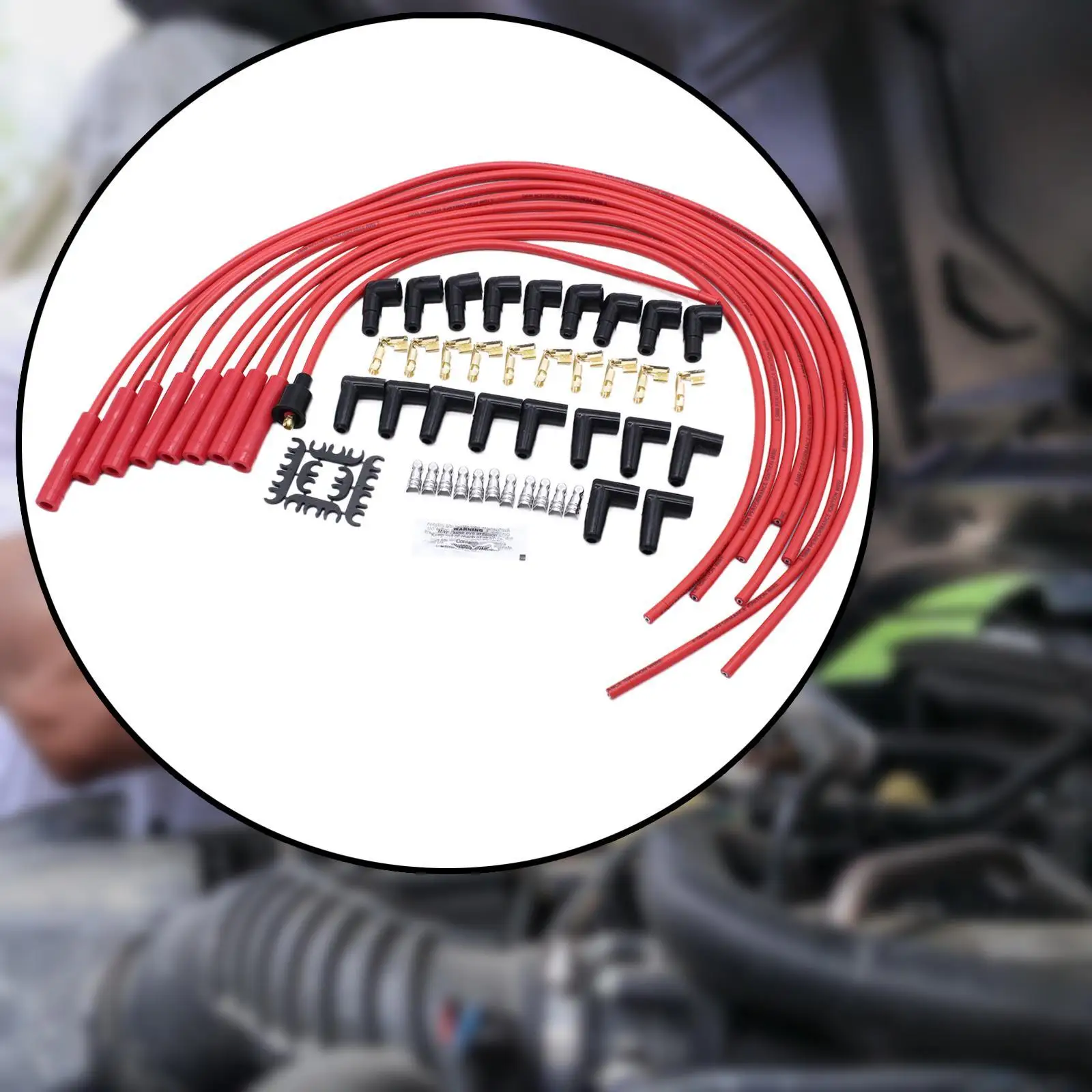 

Automotive 4040R Spark Plug Wire Set Silicone Jacket Ignition Cable Kit for Car Spare Parts Replacement