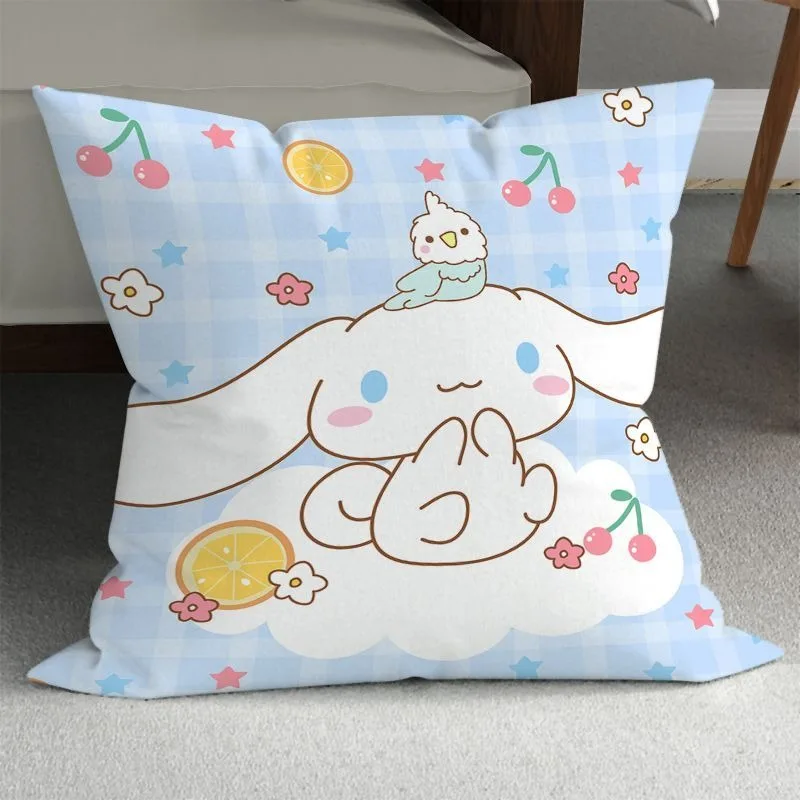 Cute big-eared dog pillow cover Sanrio pillowcase living room sofa cushion cover Kawaii room bedroom home decoration