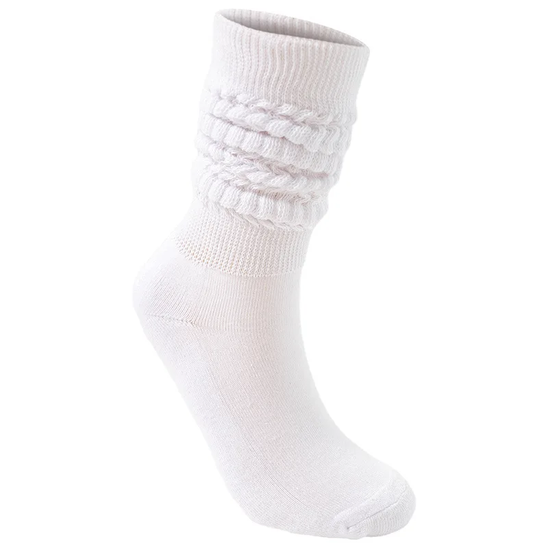 Fall Winter Stacked Sock Women's Knee-High Warm Socks, Pleated Design, Slouchy Socks, Running Fitness Yoga Sports Socks