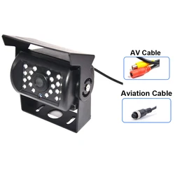Parking Reverse HD CCD Rear View Backup Camera for Car, Truck, School Bus, Trailer, Pickups, RV – 24V Infrared IR Vision System