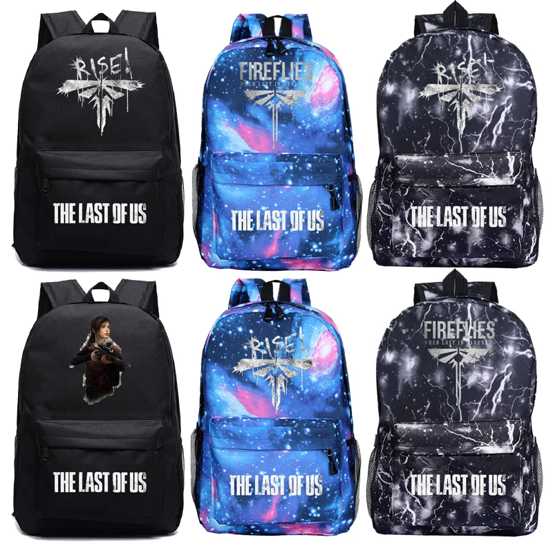 

The Last of Us Part 2 Backpacks School Bags Girls Boys Mochila Canvas Knapsack Teens Game Print Bookbag Kids Travel Rucksack