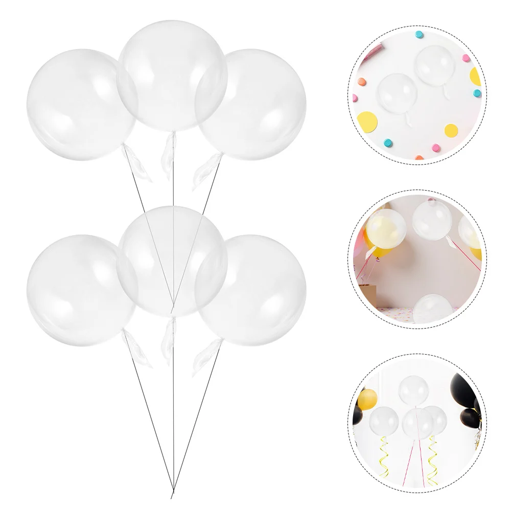 

100Pcs Bobo Balloon Decorations Transparent Clear Balloons for Stuffing DIY Party Favors Large Round Balloons for Celebration