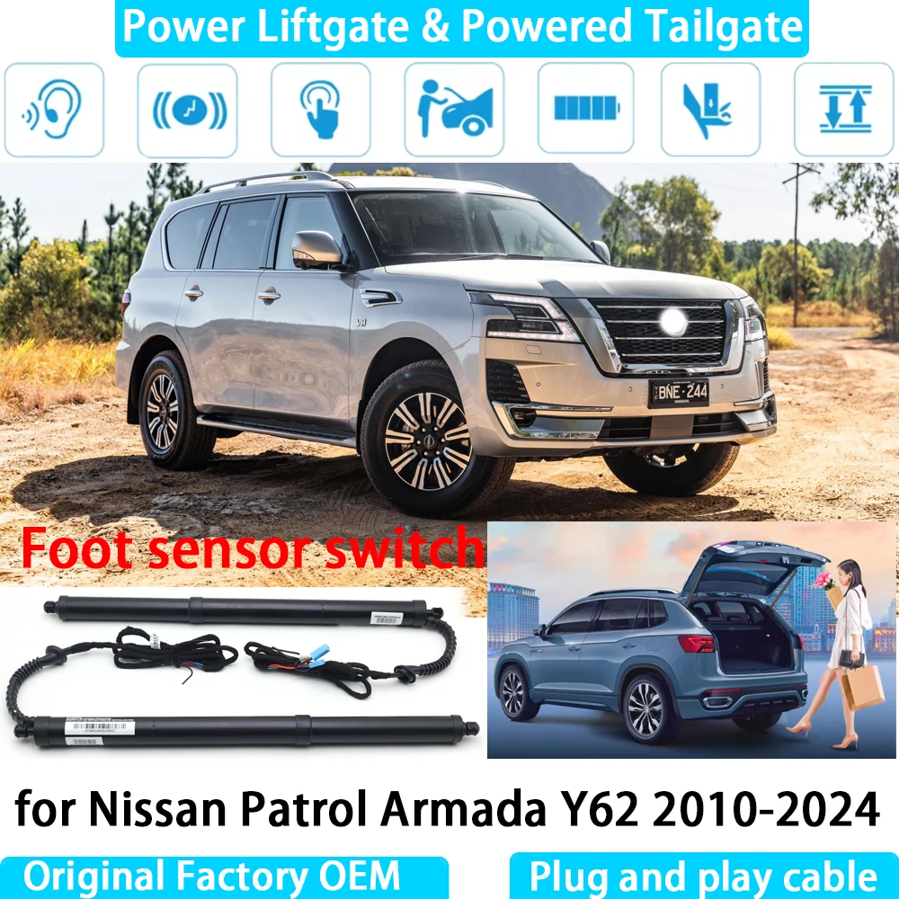 

for Nissan Patrol Armada Y62 2010-2024 Automatic Electric Power Liftgate Powered Tailgate Strut Tail Gate Lift System