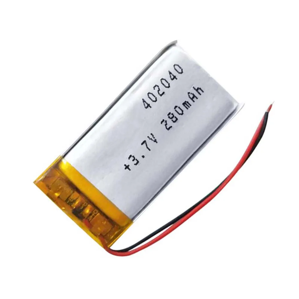 Rechargeable 3.7V 280Mah 402040 Lithium Polymer Ion Battery For DVD SMART WATCH MP3 CHARGING TREASURE POWER MP241 MOBILE POWER