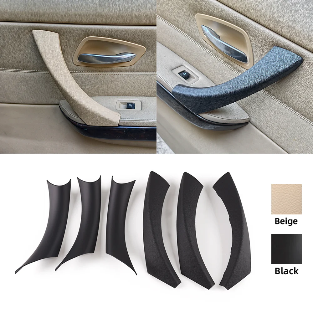 LHD RHD Easy Installation Black Beige Left Right Inner Door Handle Cover For BMW 3 Series E90 E91 E92 2004-2013