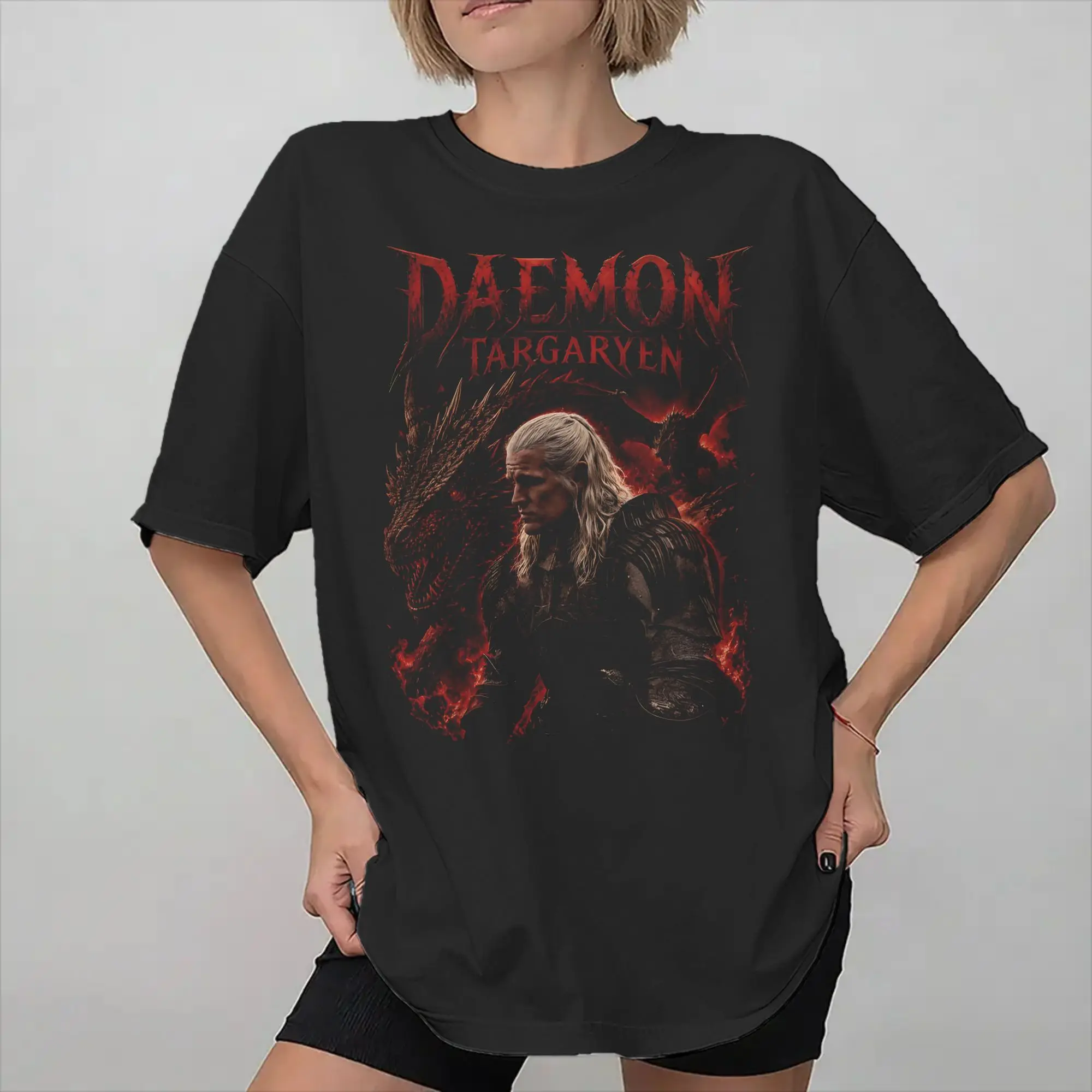 New Arrival Daemon Targaryen Houses of the Dragons T Shirt For Unisex  100% Cotton Tee Shirt Short Sleeve Clothing