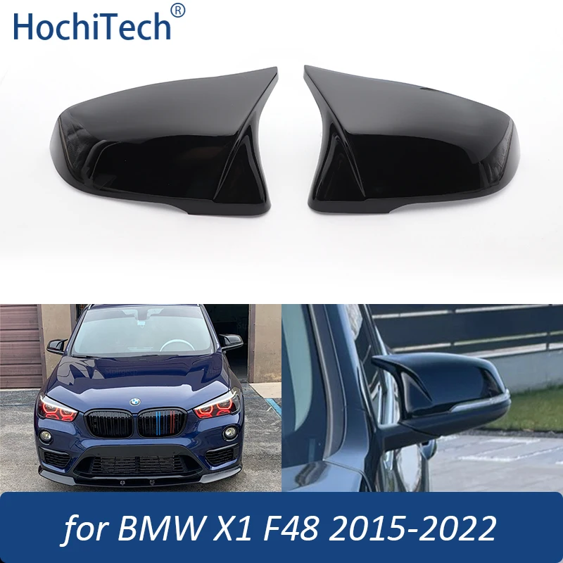 

2pcs Glossy Black Side Wing modified Rearview Mirror Cover caps for BMW X1 x 1 F48 15-22 sDrive 18i 20i 25i 25e 16d 18d 20d 25d