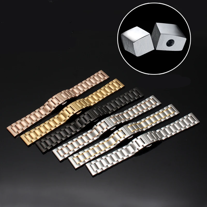 12-30 mm Big Size Stainless Steel Watch Band 14/15/16/17/18/19/20/21/22/23/24/26/28 mm Width Watches Strap Bracelet Replacement