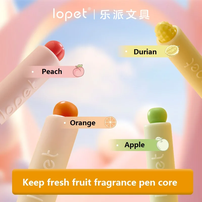 4pc/lot Lopet Kawaii Gel Ink Pen Set 0.5MM Cute Sign Pens Back To School Stationery Rotating Core Quick Drying ST Nib for Office